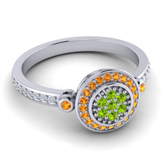 Statement Floral Pave Kendra Ring