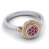 Statement Floral Pave Kendra Ring