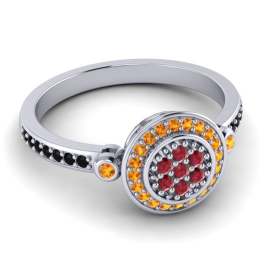 Statement Floral Pave Kendra Ring