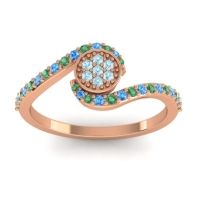 Simple Floral Pave Vapi Ring