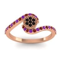 Simple Floral Pave Vapi Ring