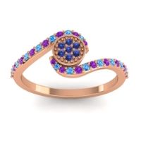 Simple Floral Pave Vapi Ring