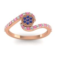 Simple Floral Pave Vapi Ring