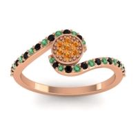 Simple Floral Pave Vapi Ring