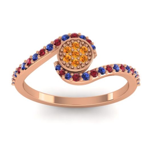 Simple Floral Pave Vapi Ring