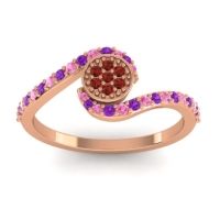 Simple Floral Pave Vapi Ring