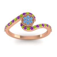 Simple Floral Pave Vapi Ring
