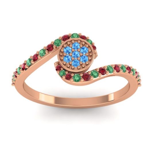 Simple Floral Pave Vapi Ring