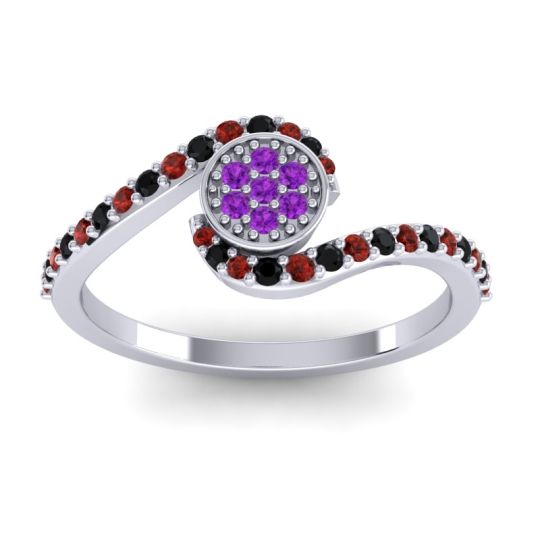 Simple Floral Pave Vapi Ring