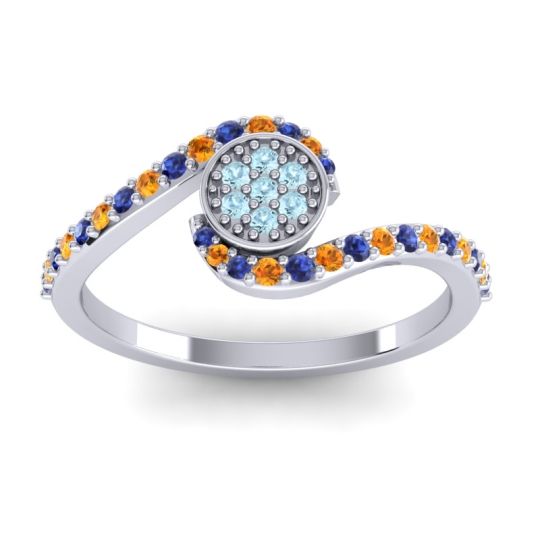 Simple Floral Pave Vapi Ring