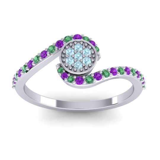 Simple Floral Pave Vapi Ring