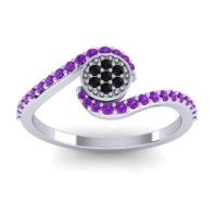 Simple Floral Pave Vapi Ring