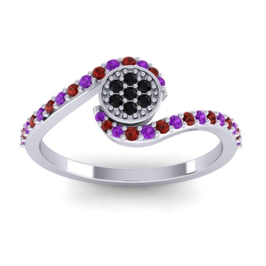 Simple Floral Pave Vapi Ring