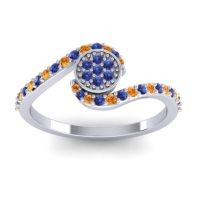 Simple Floral Pave Vapi Ring