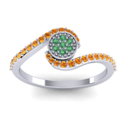 Simple Floral Pave Vapi Ring