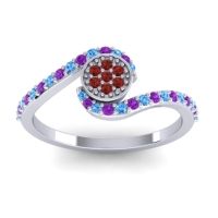 Simple Floral Pave Vapi Ring