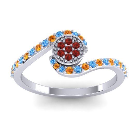 Simple Floral Pave Vapi Ring