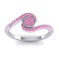 Pink Tourmaline Fashion Ring In Palladium – Vapi Simple Ring