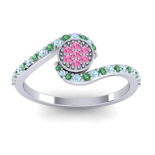 Simple Floral Pave Vapi Ring