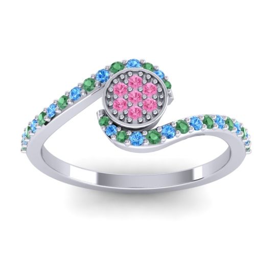 Simple Floral Pave Vapi Ring