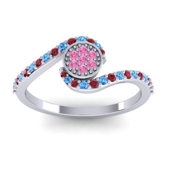 Simple Floral Pave Vapi Ring
