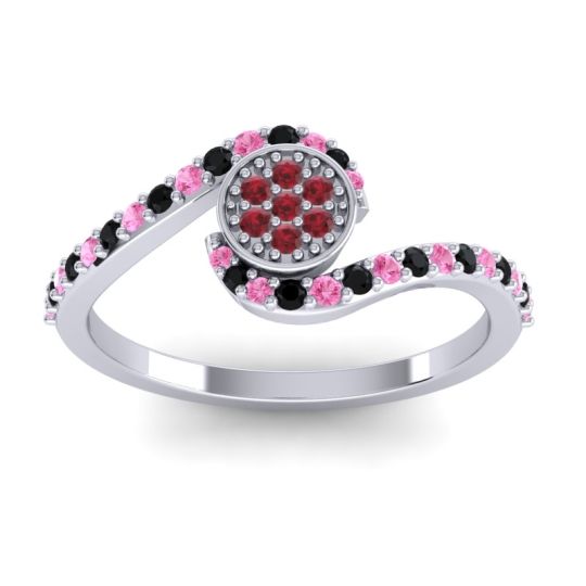 Simple Floral Pave Vapi Ring