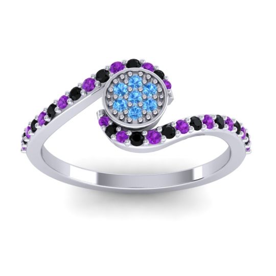 Simple Floral Pave Vapi Ring