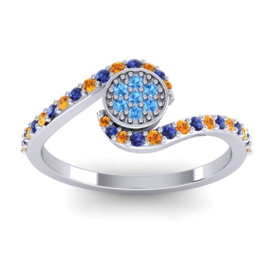 Simple Floral Pave Vapi Ring