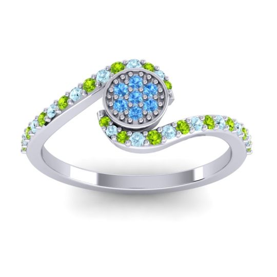 Simple Floral Pave Vapi Ring