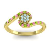 Simple Floral Pave Vapi Ring