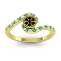 Simple Floral Pave Vapi Ring
