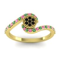 Simple Floral Pave Vapi Ring