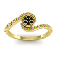 Simple Floral Pave Vapi Ring