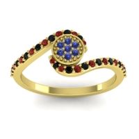Simple Floral Pave Vapi Ring