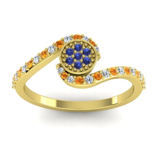 Simple Floral Pave Vapi Ring
