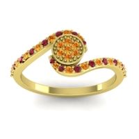 Simple Floral Pave Vapi Ring