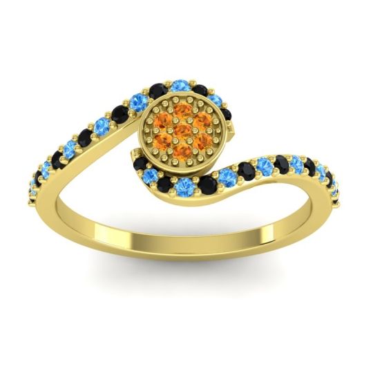 Simple Floral Pave Vapi Ring