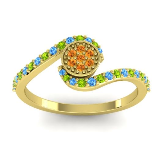 Simple Floral Pave Vapi Ring