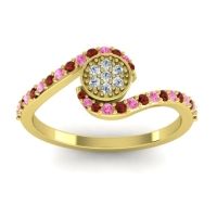 Simple Floral Pave Vapi Ring