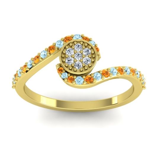 Simple Floral Pave Vapi Ring