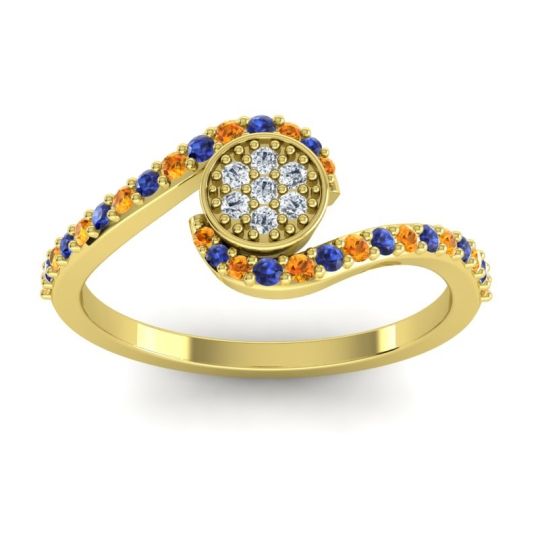 Simple Floral Pave Vapi Ring