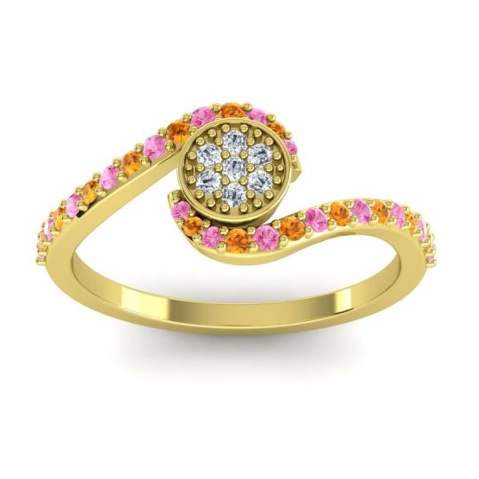 Simple Floral Pave Vapi Ring