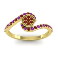 Simple Floral Pave Vapi Ring
