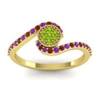 Simple Floral Pave Vapi Ring