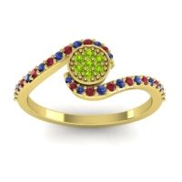 Simple Floral Pave Vapi Ring