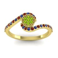 Simple Floral Pave Vapi Ring