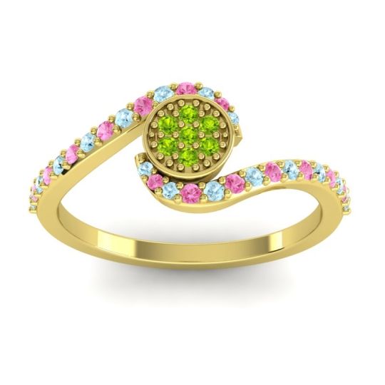 Simple Floral Pave Vapi Ring