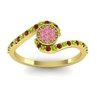 Simple Floral Pave Vapi Ring