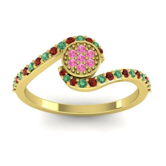 Simple Floral Pave Vapi Ring