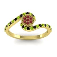 Simple Floral Pave Vapi Ring